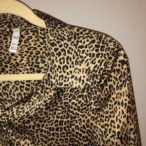 Zara leopard satin shirt